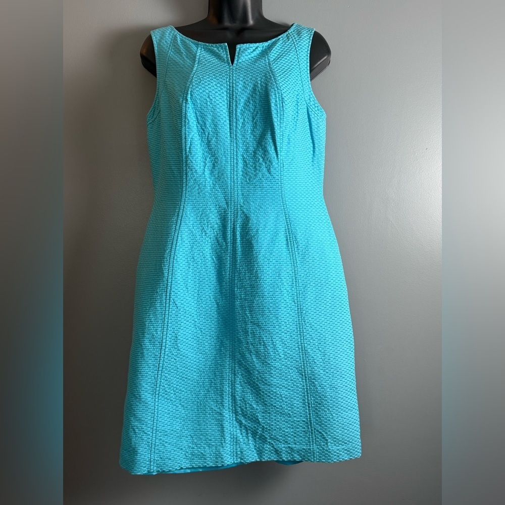 Talbots Silk x Cotton Blend Textured Midi Dress Womens Sz 10p (Petites)